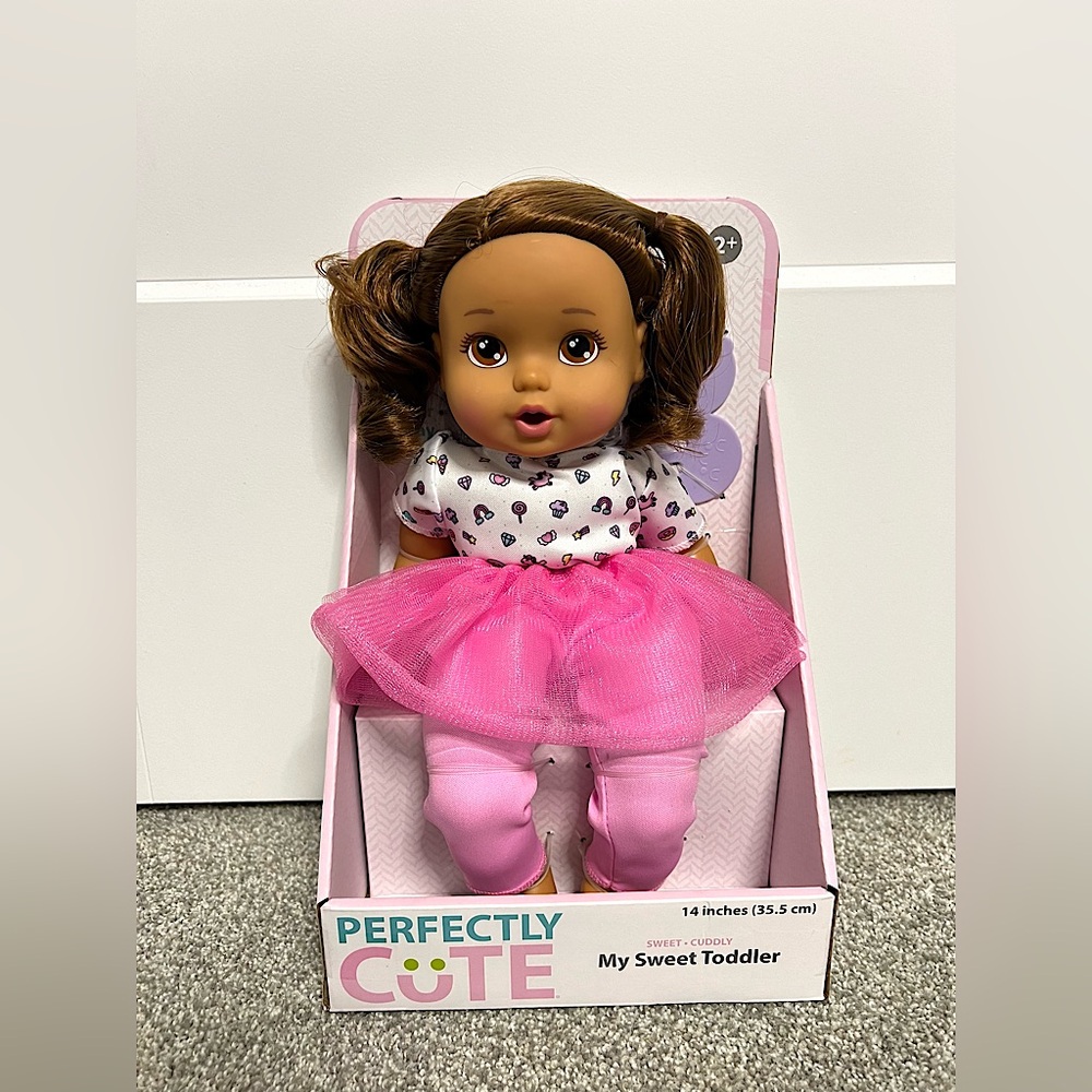 Perfectly cute toddler doll brunette